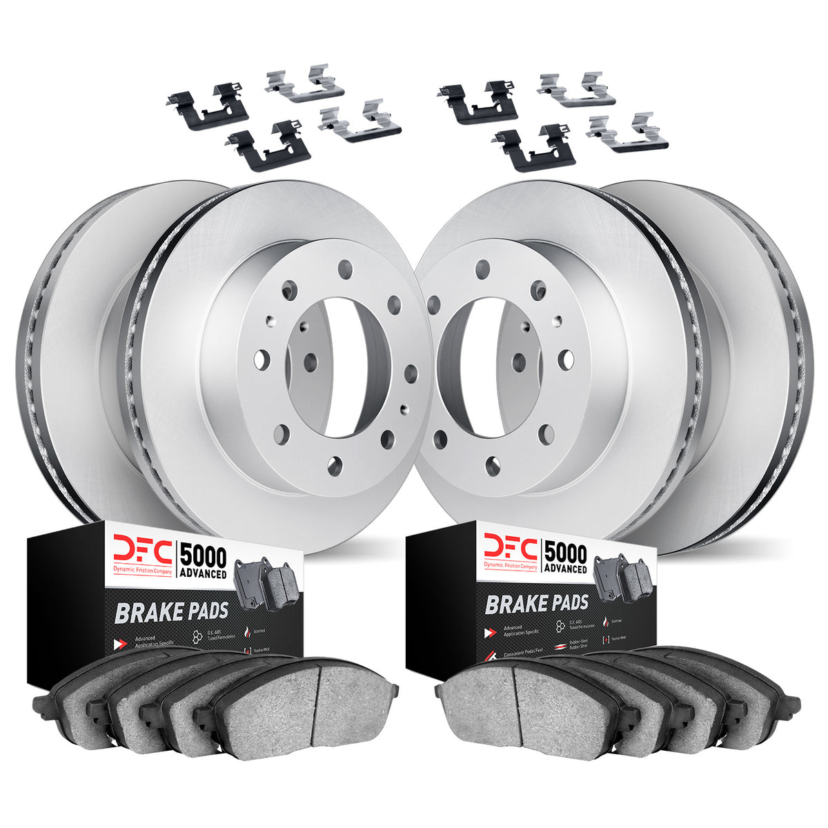 4514-48011 DFC Geospec Rotors with 5000 Advanced Brake Pads includes Hardware