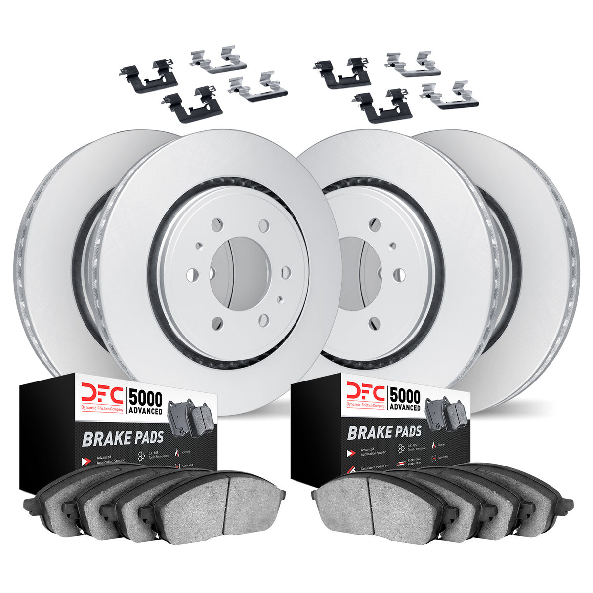 4514-67036 DFC Geospec Rotors with 5000 Advanced Brake Pads includes Hardware