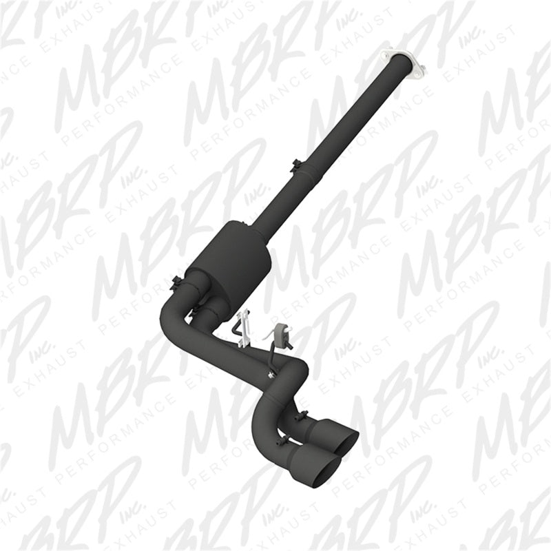S5261BLK 3-Inch Cat-Back, Race Profile, Dual Pre-Axle Exit Exhaust, S5261BLK