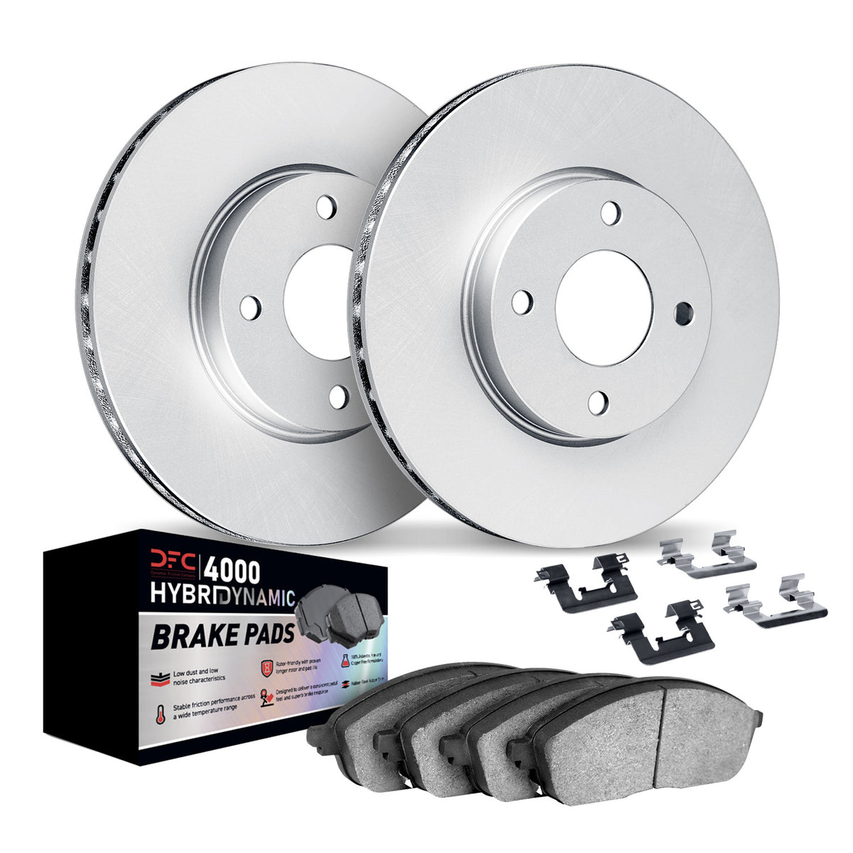 4812-03003 DFC Geospec Rotors with 4000 HybriDynamic Brake Pads includes Hardware