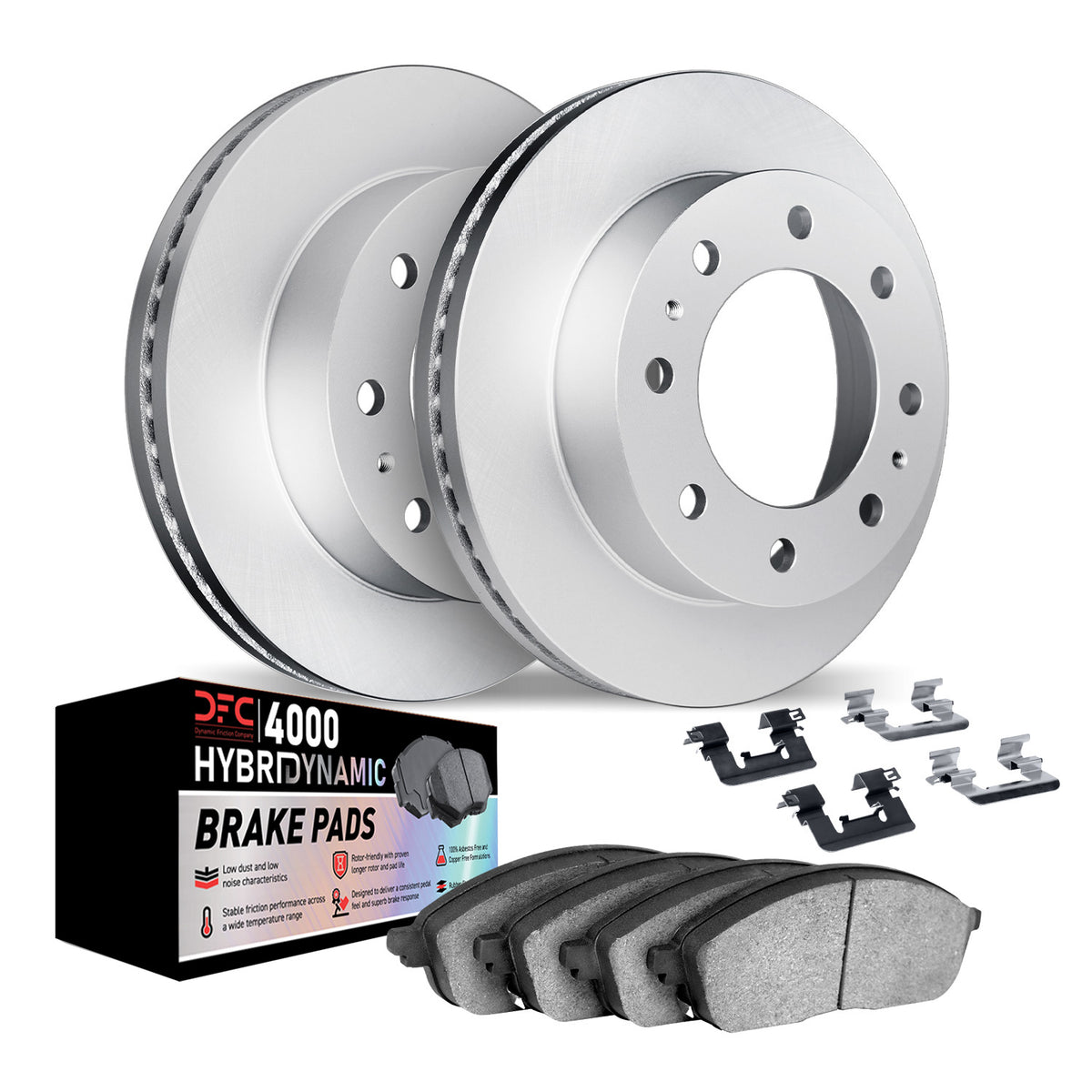 4812-48028 DFC Geospec Rotors with 4000 HybriDynamic Brake Pads includes Hardware