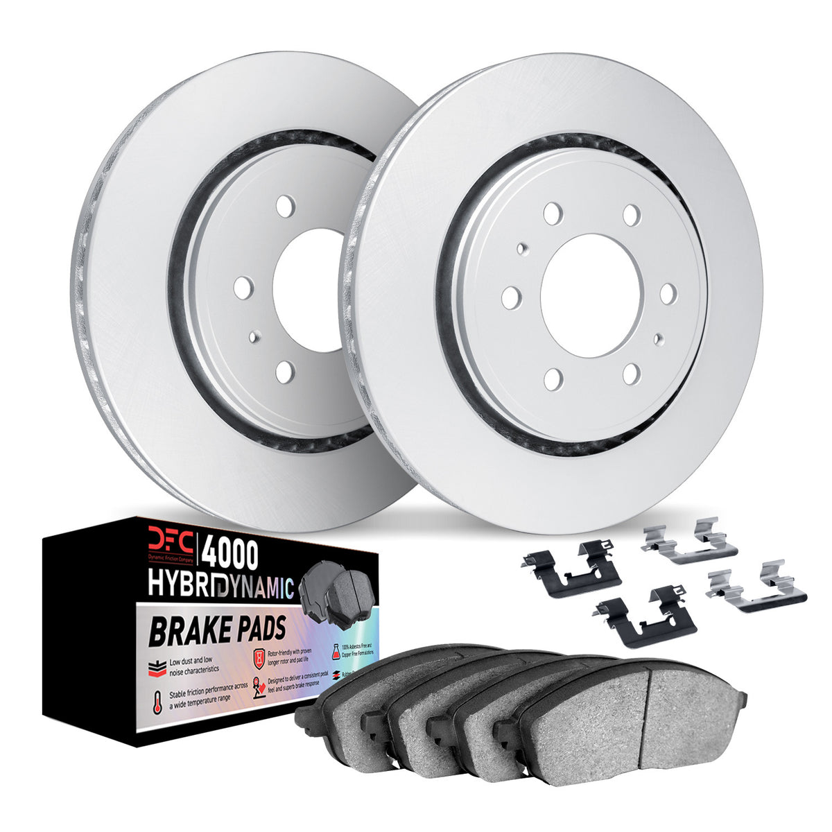 4812-48038 DFC Geospec Rotors with 4000 HybriDynamic Brake Pads includes Hardware