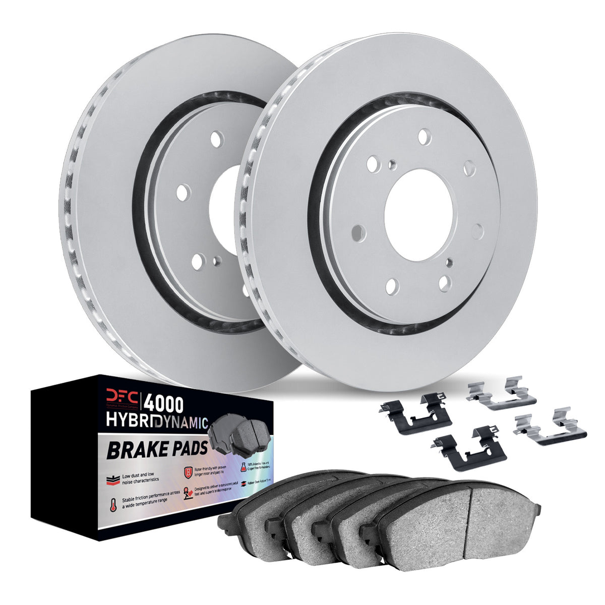 4812-54137 DFC Geospec Rotors with 4000 HybriDynamic Brake Pads includes Hardware