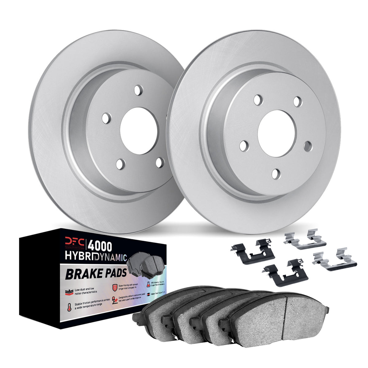 4812-58005 DFC Geospec Rotors with 4000 HybriDynamic Brake Pads includes Hardware