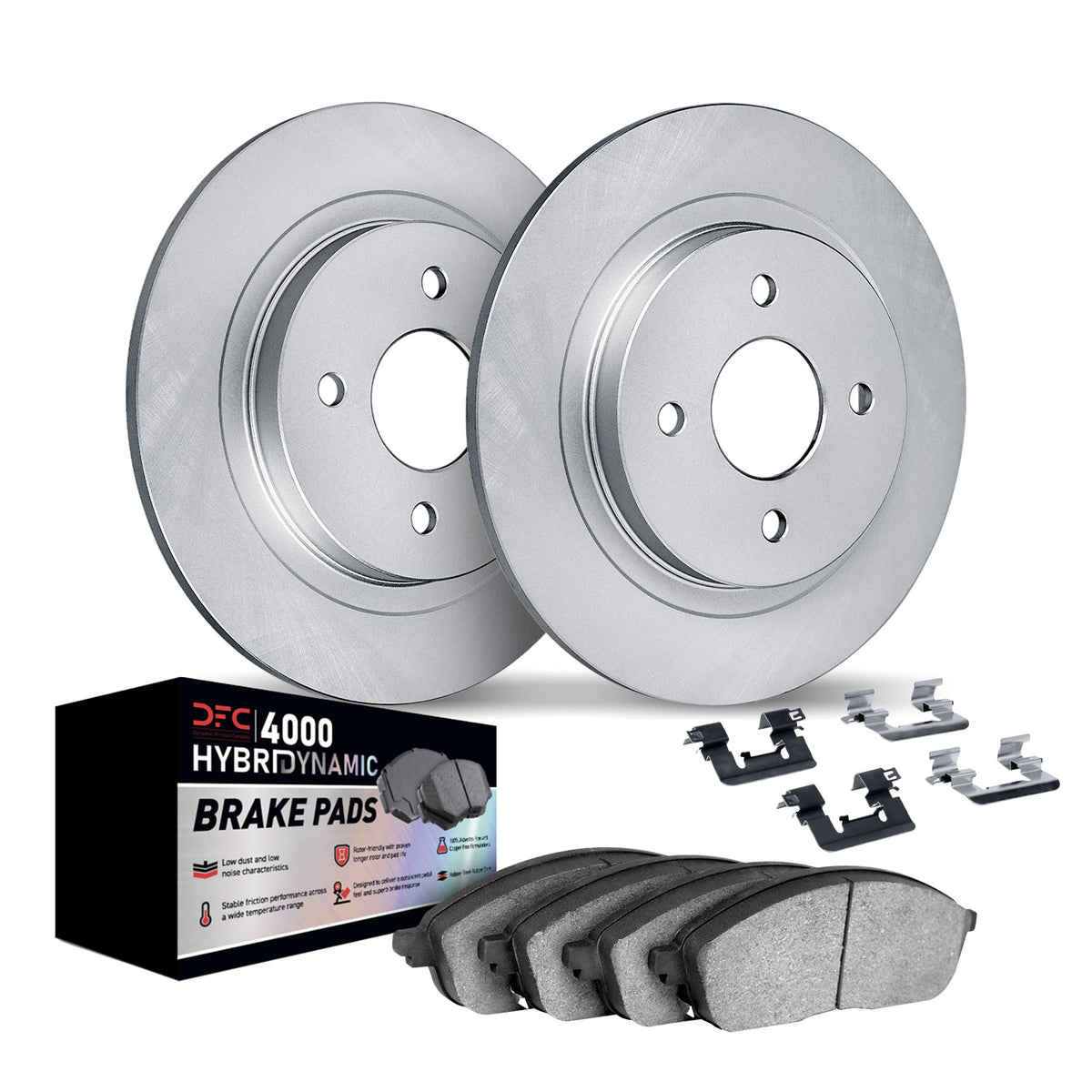 4812-67008 DFC Geospec Rotors with 4000 HybriDynamic Brake Pads includes Hardware