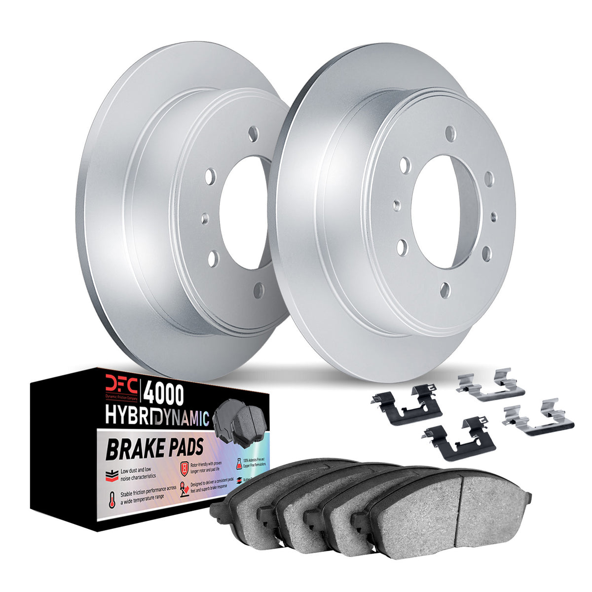 4812-93002 DFC Geospec Rotors with 4000 HybriDynamic Brake Pads includes Hardware