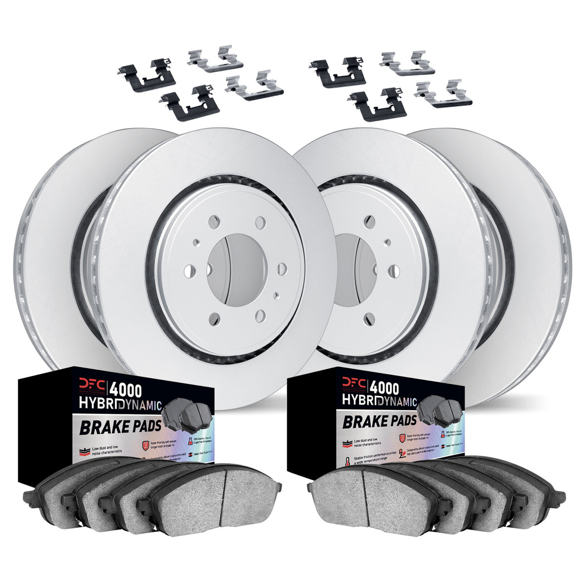 4814-48027 DFC Geospec Rotors with 4000 HybriDynamic Brake Pads includes Hardware