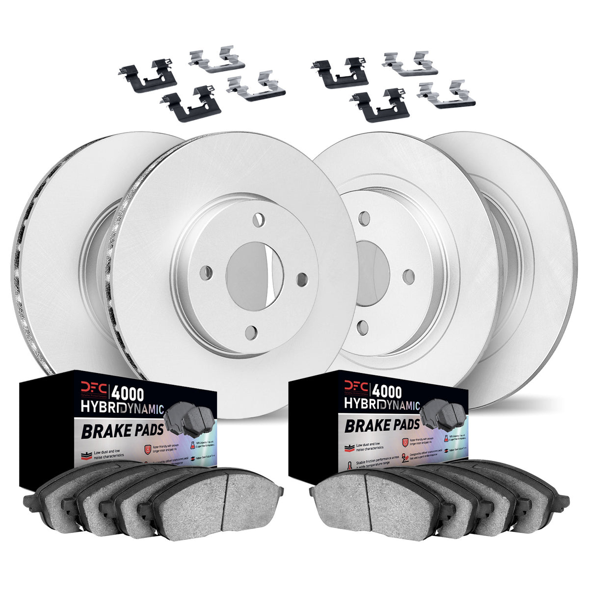 4814-59006 DFC Geospec Rotors with 4000 HybriDynamic Brake Pads includes Hardware