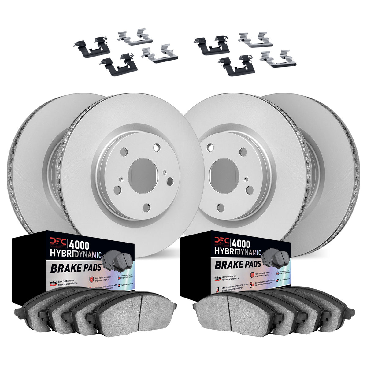 4814-67043 DFC Geospec Rotors with 4000 HybriDynamic Brake Pads includes Hardware