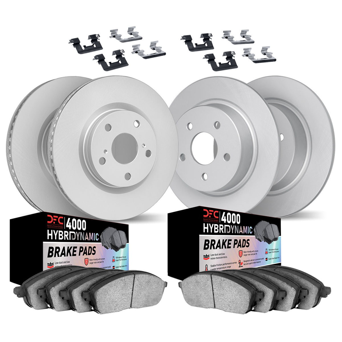 4814-80004 DFC Geospec Rotors with 4000 HybriDynamic Brake Pads includes Hardware