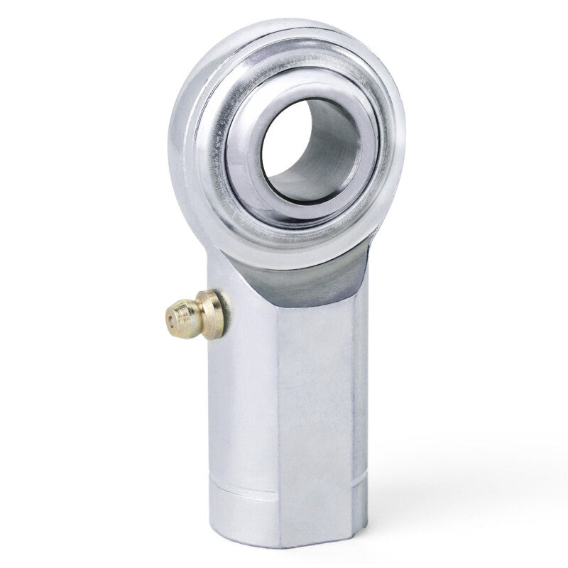 QA1 C Series 2-Pc Rod End - Female/Left Hand - .4375in Bore x 7/16-20 w/Zerk - Carbon Steel