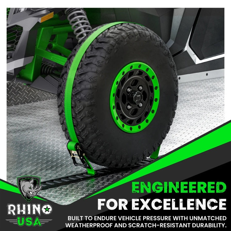 Rhino USA 8Ft E-Track Tie-Down Rails, Silver (2 Pack)