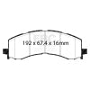ED93141 Truck/SUV Extra Duty Brake Pads