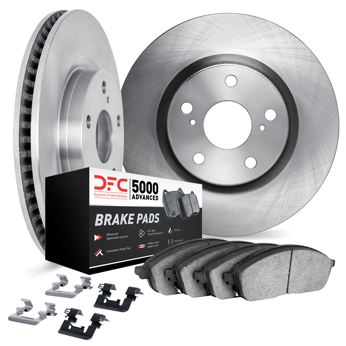 6512-39064 DFC Rotors with 5000 Advanced Brake Pads includes Hardware