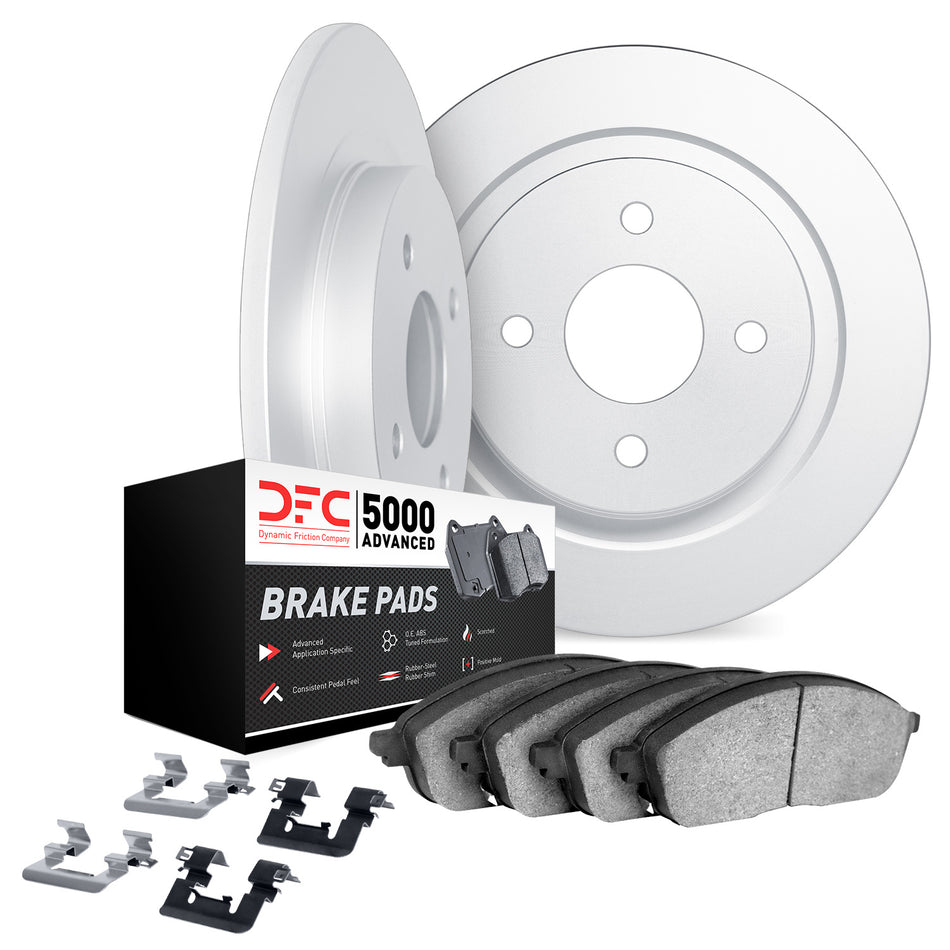 6512-50005 DFC Rotors with 5000 Advanced Brake Pads includes Hardware