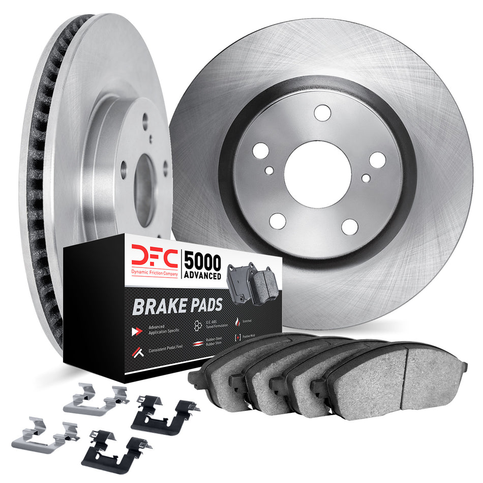6512-55065 DFC Rotors with 5000 Advanced Brake Pads includes Hardware