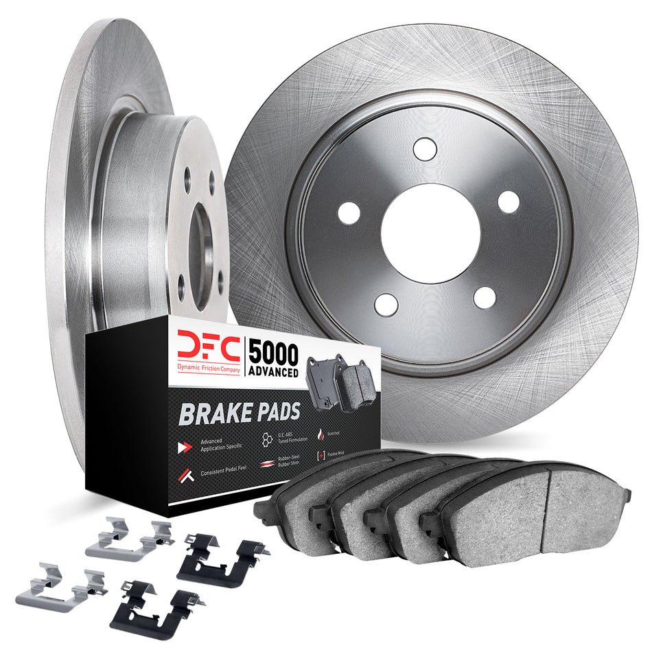 6512-67555 DFC Rotors with 5000 Advanced Brake Pads includes Hardware