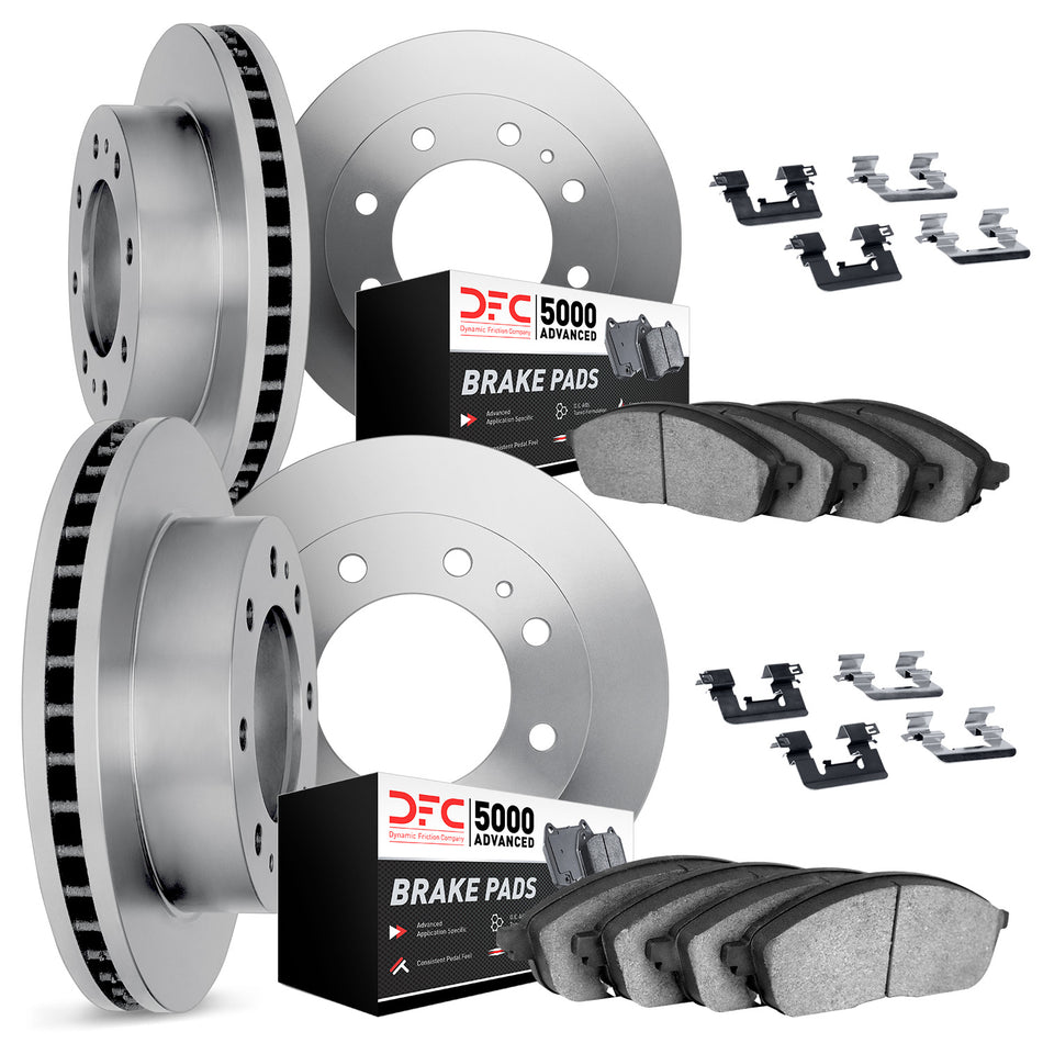 6514-40982 DFC Rotors with 5000 Advanced Brake Pads includes Hardware