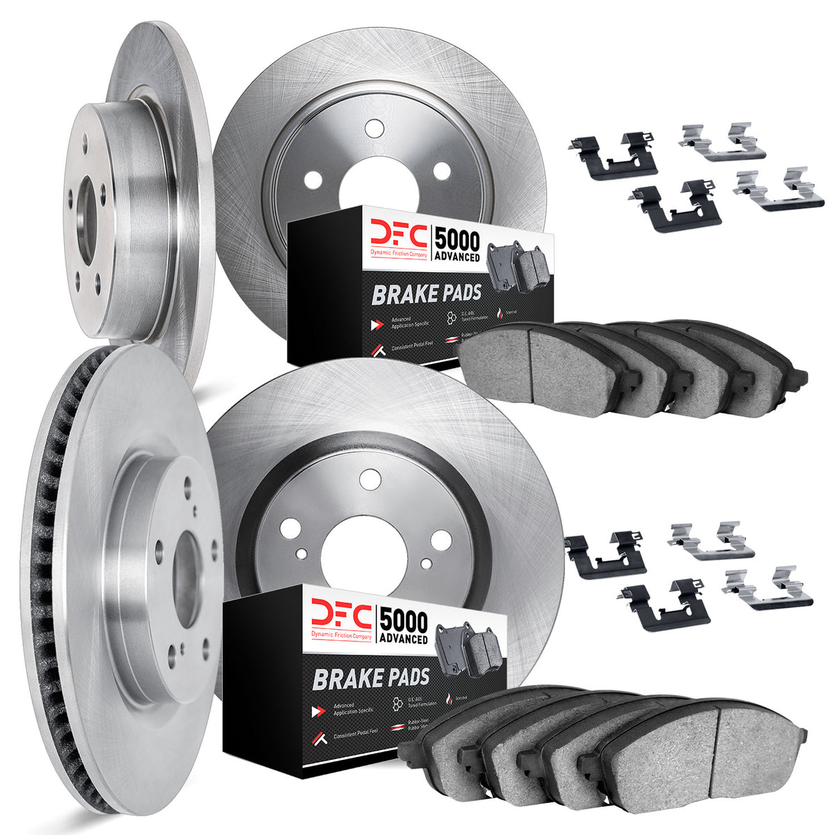 6514-59040 DFC Rotors with 5000 Advanced Brake Pads includes Hardware