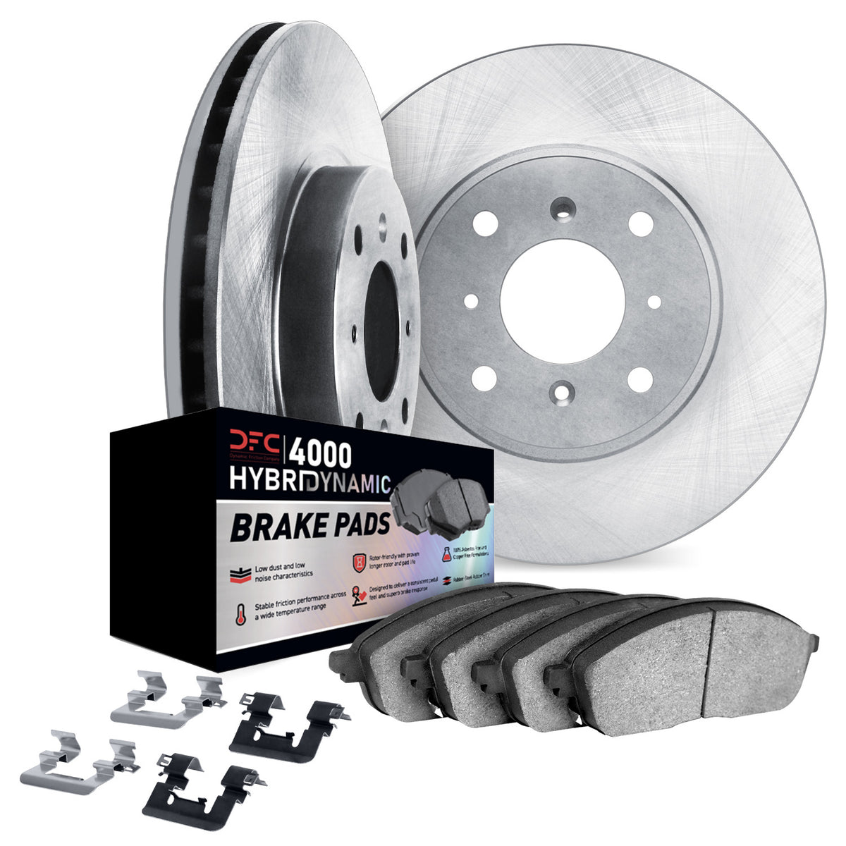6812-54074 DFC Rotors with 4000 HybriDynamic Brake Pads includes Hardware