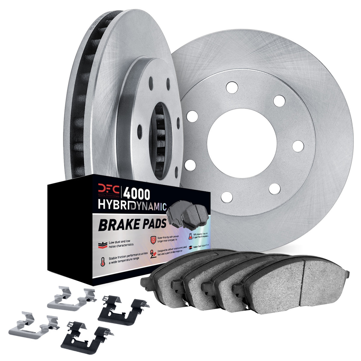 6812-54116 DFC Rotors with 4000 HybriDynamic Brake Pads includes Hardware