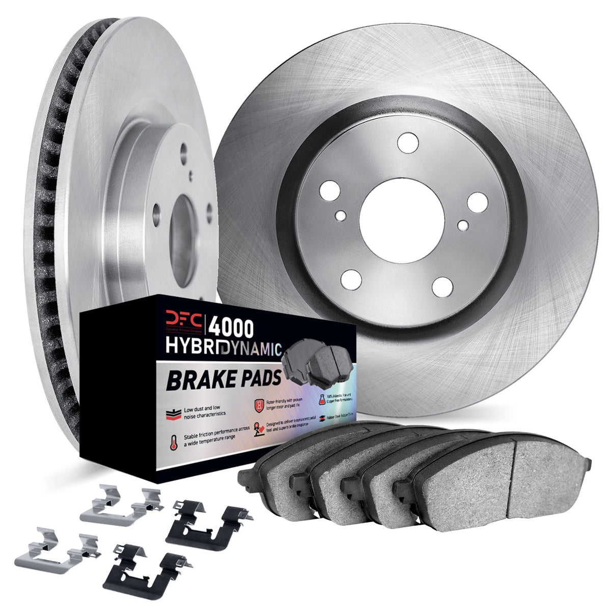 6812-79002 DFC Rotors with 4000 HybriDynamic Brake Pads includes Hardware