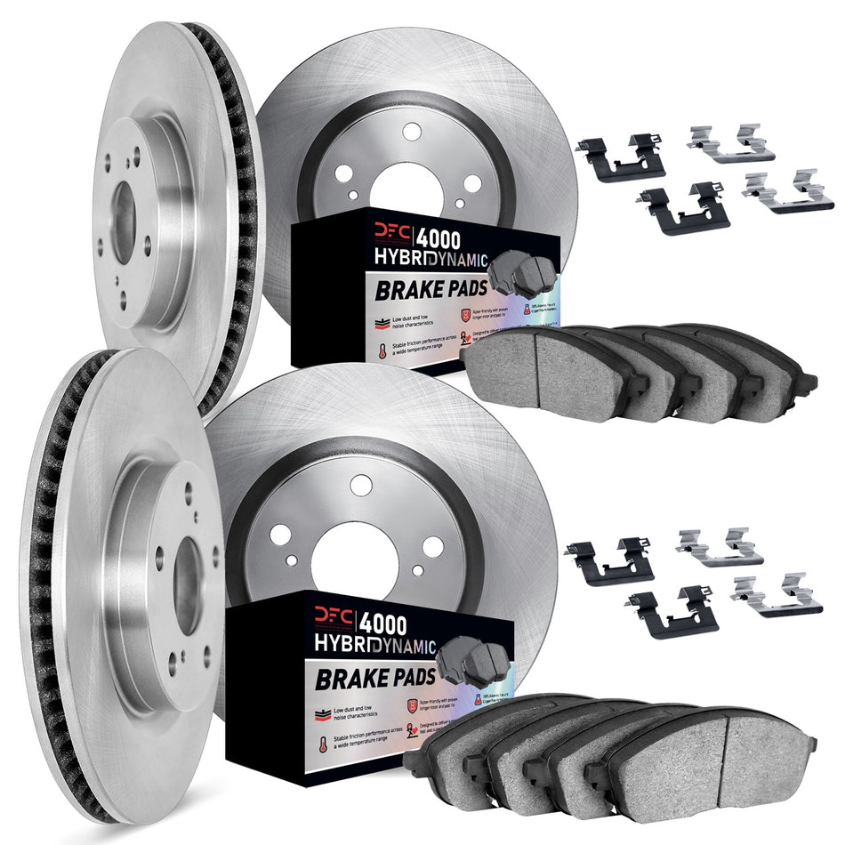 6814-40023 DFC Rotors with 4000 HybriDynamic Brake Pads includes Hardware