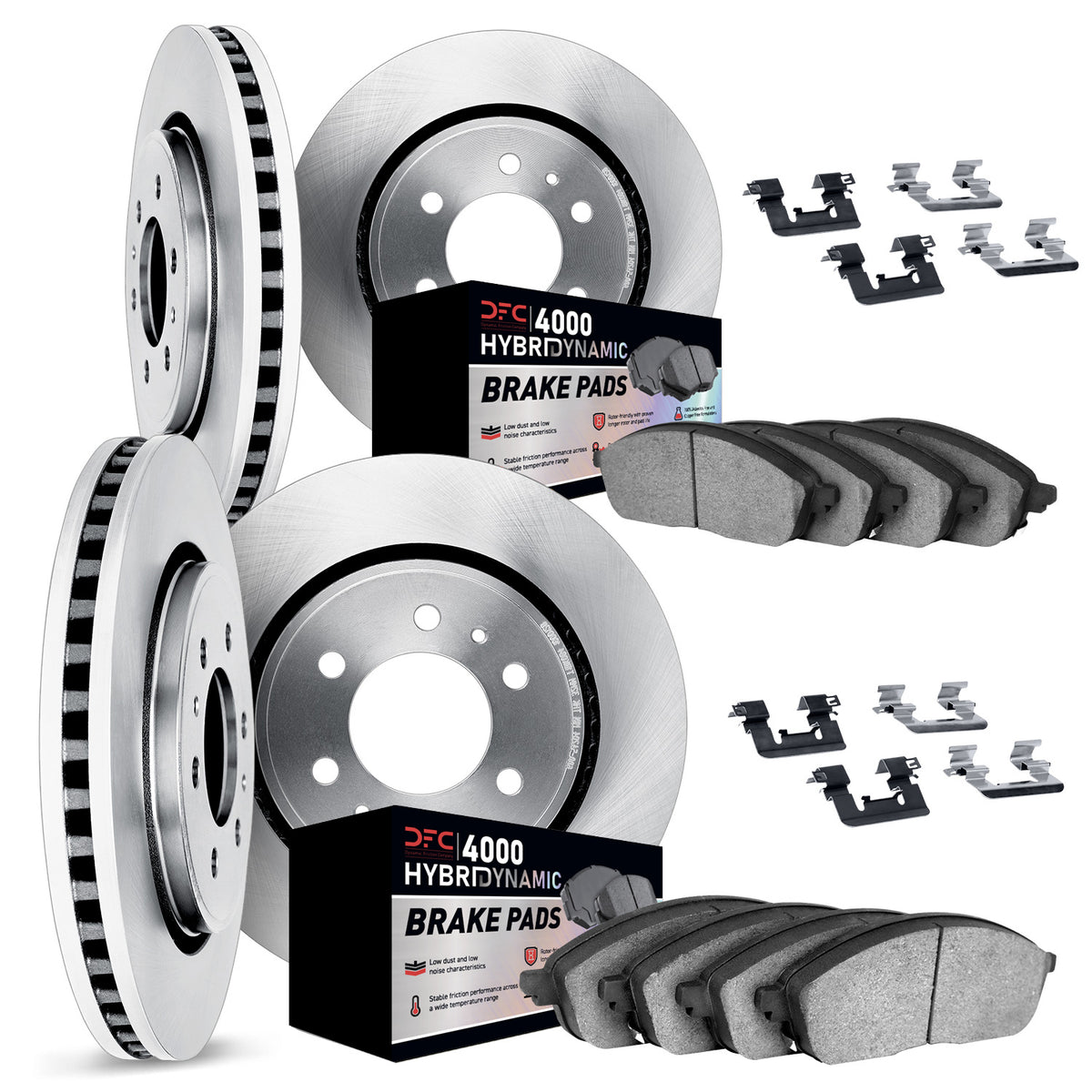 6814-48028 DFC Rotors with 4000 HybriDynamic Brake Pads includes Hardware