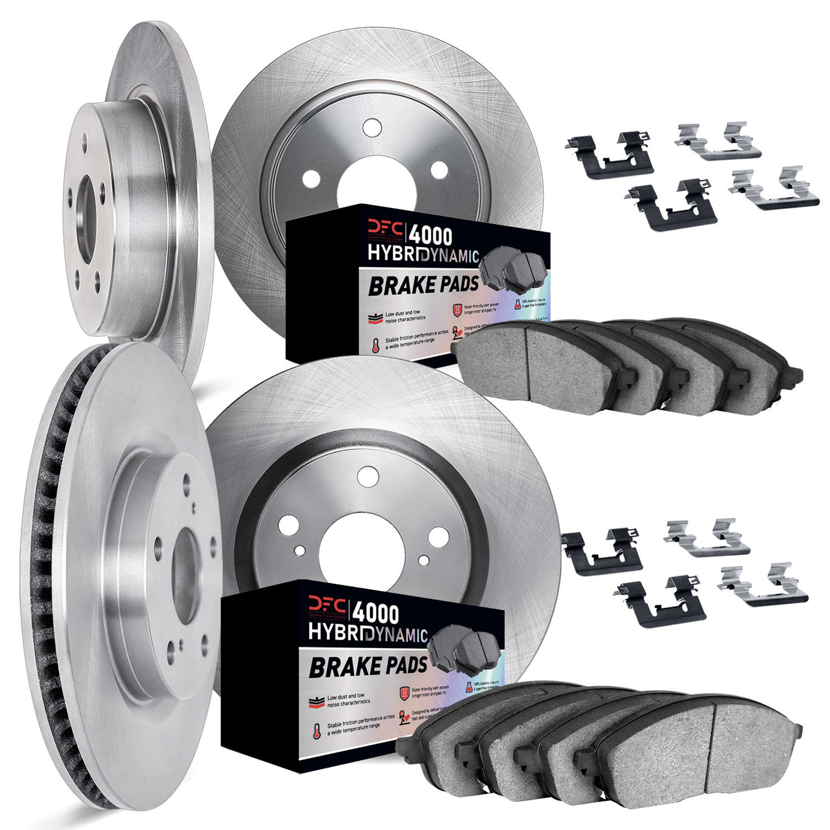 6814-54103 DFC Rotors with 4000 HybriDynamic Brake Pads includes Hardware