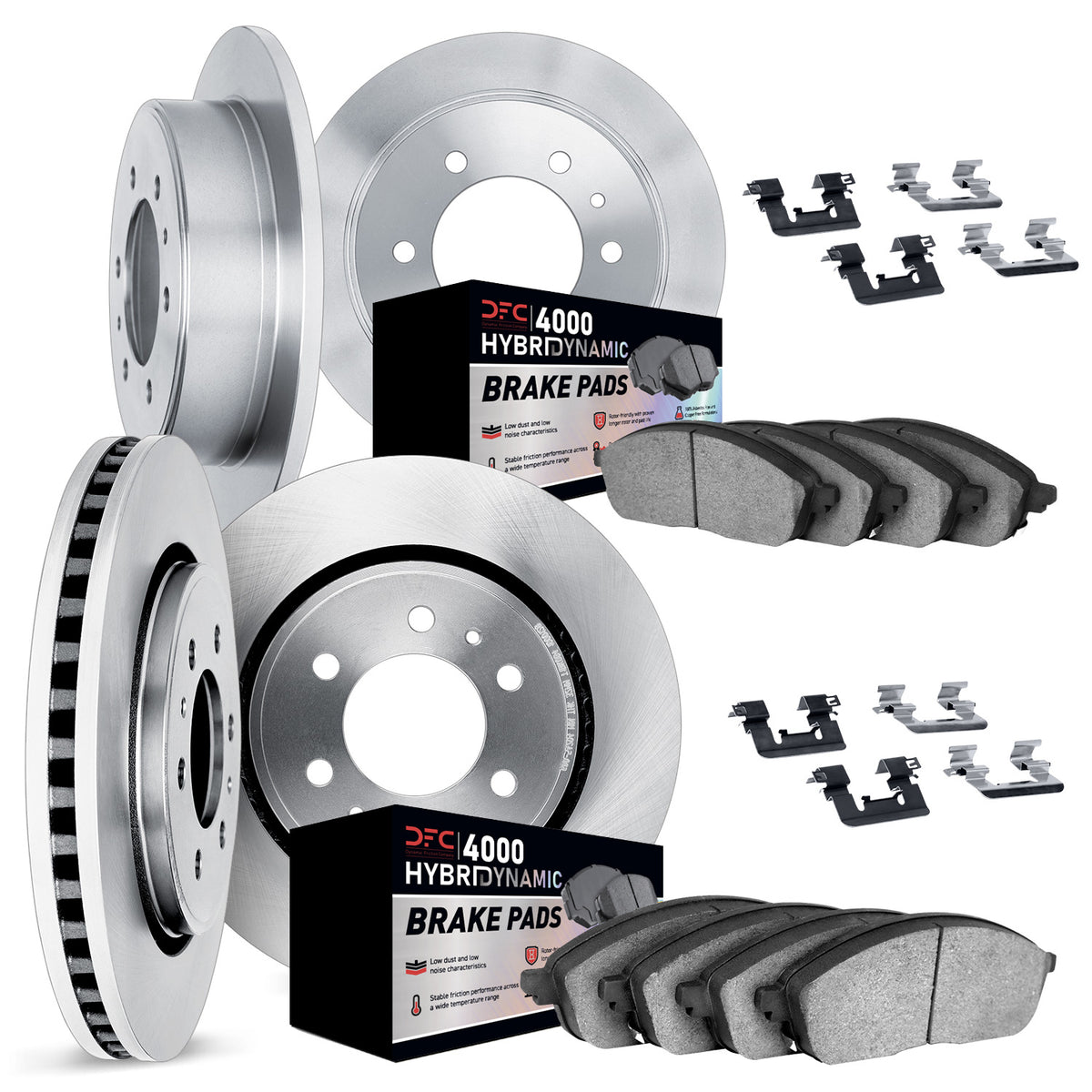 6814-67061 DFC Rotors with 4000 HybriDynamic Brake Pads includes Hardware