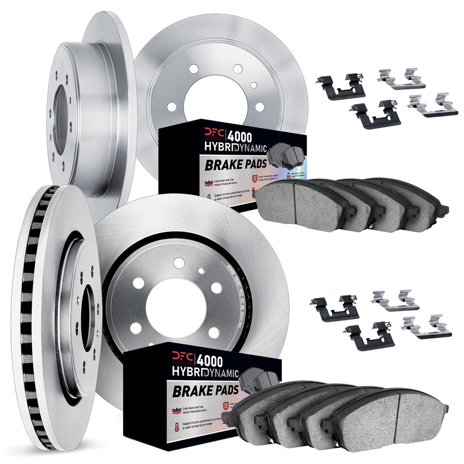 6814-67061 DFC Rotors with 4000 HybriDynamic Brake Pads includes Hardware