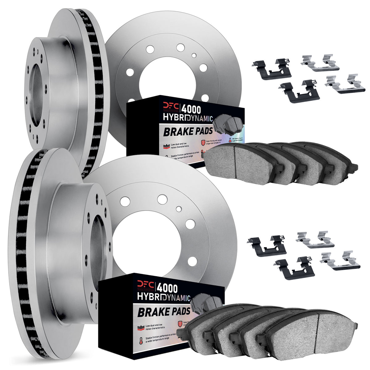 6814-67071 DFC Rotors with 4000 HybriDynamic Brake Pads includes Hardware