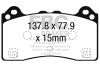 DP32274C EBC DP32274C – Redstuff Ceramic Low Dust Brake Pads