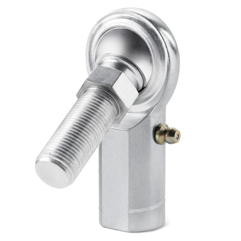 QA1 C Series 2-Pc Rod End - Female/Left Hand - .3125in Bore x 5/16-24 w/Stud & Zerk - Carbon Steel