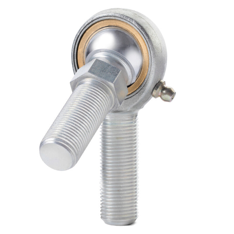 QA1 V Series 3-Pc Rod End - Male/Left Hand - .4375in Bore x 7/16-20 w/Stud & Zerk - Carbon Steel