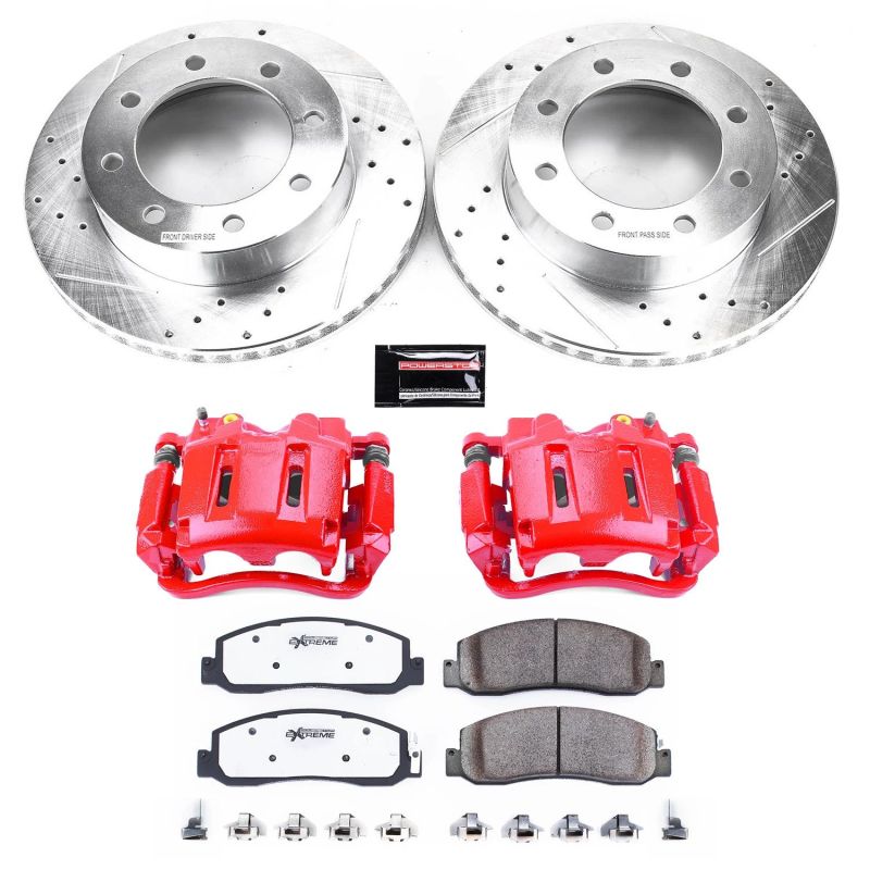 Power Stop 10-11 Ford F-350 Super Duty Front Z36 Truck &amp; Tow Kit mit Cals