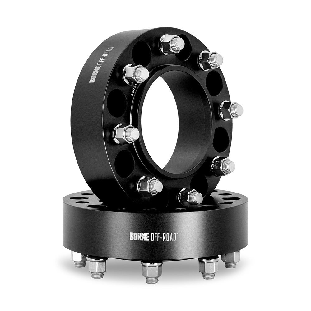 BNWS-009-450BK Wheel Spacers, Black, 8x180, 124.1 Center Bore, M14x1.5, 45mm