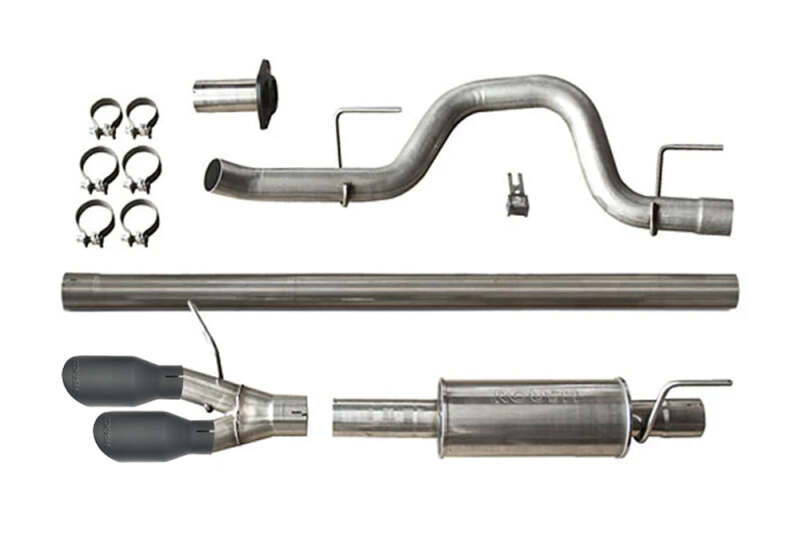 Roush 10-14 Ford F-150 / Raptor 6.2L Seitenauspuffanlage mit schwarzem Endrohr (ab Katalysator)