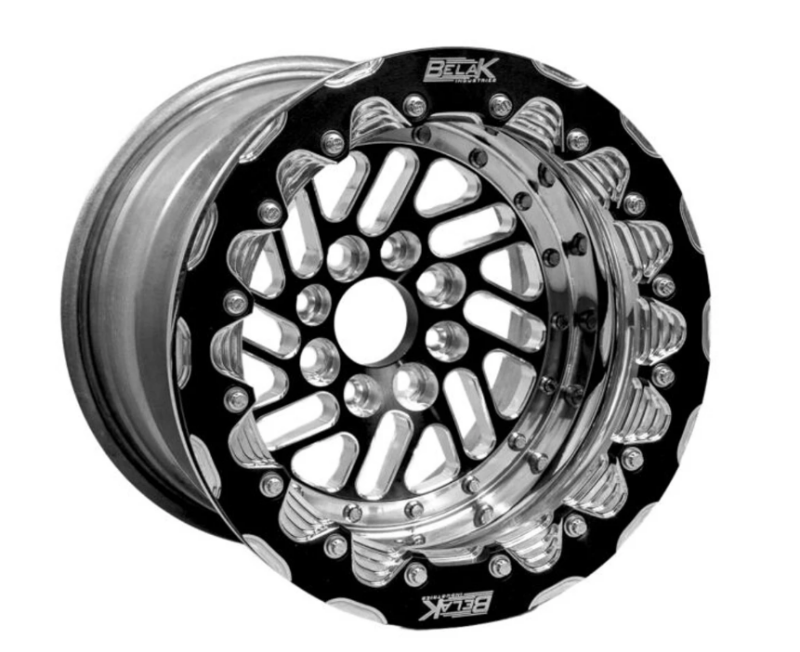 Belak 15x8 / 5in BS / 4x100 BP / High Pad / Series Twisted Wheel - Single Beadlock Billet Outer Lip